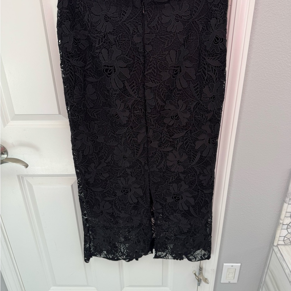 H&M Black Lace Midi Skirt